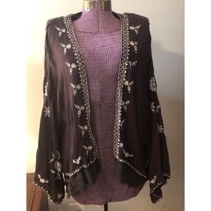 Free People Embroidered Kimono